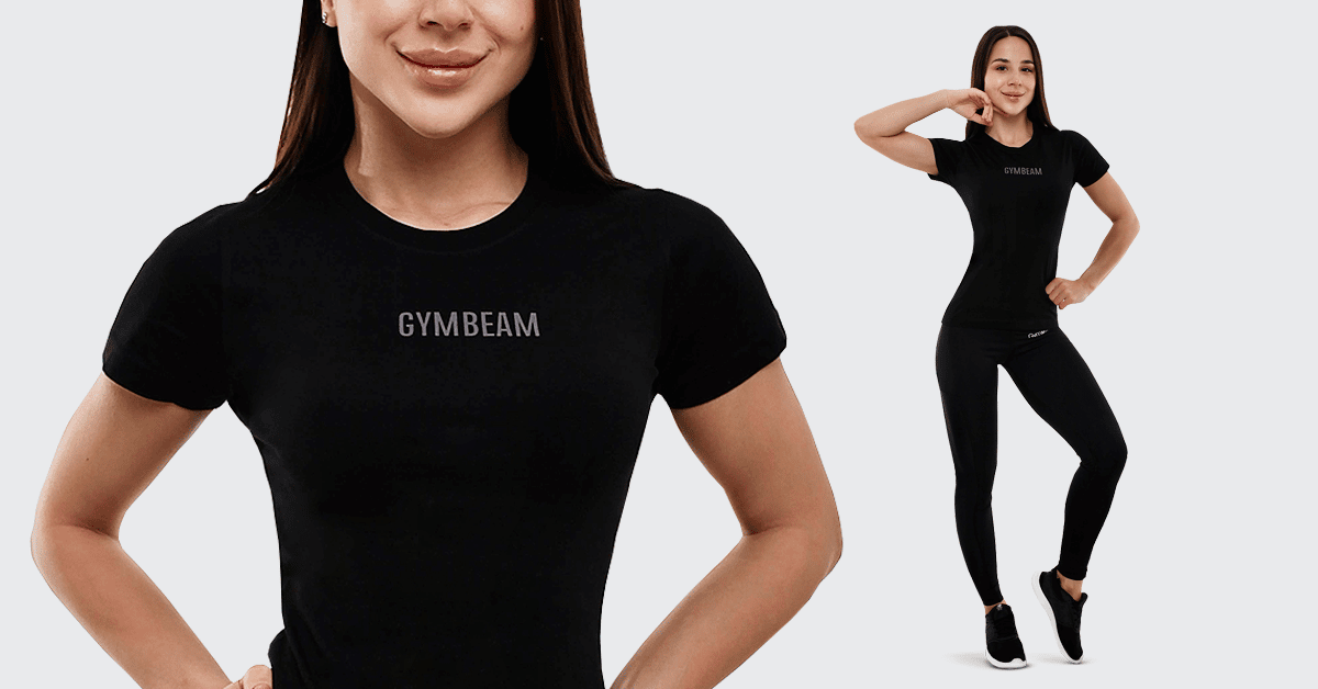Dámske tričko FIT Black – GymBeam