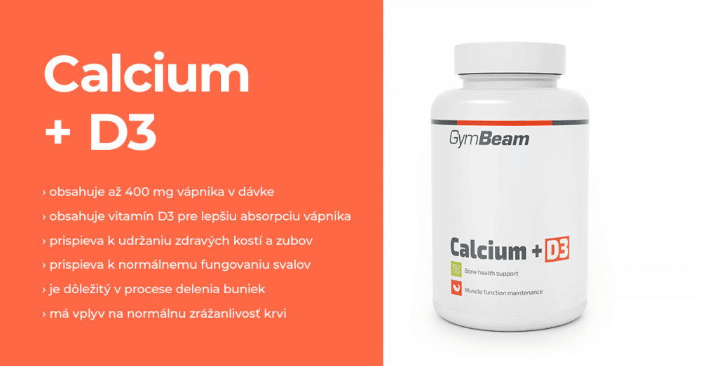 Vápnik + vitamín D3 - GymBeam