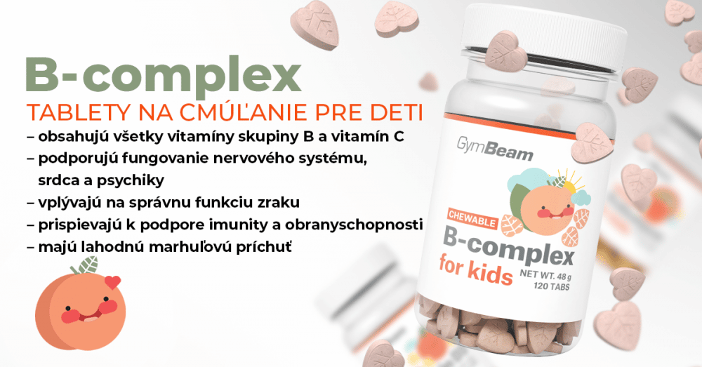 B-komplex, tablety na cmúľanie pre deti - GymBeam